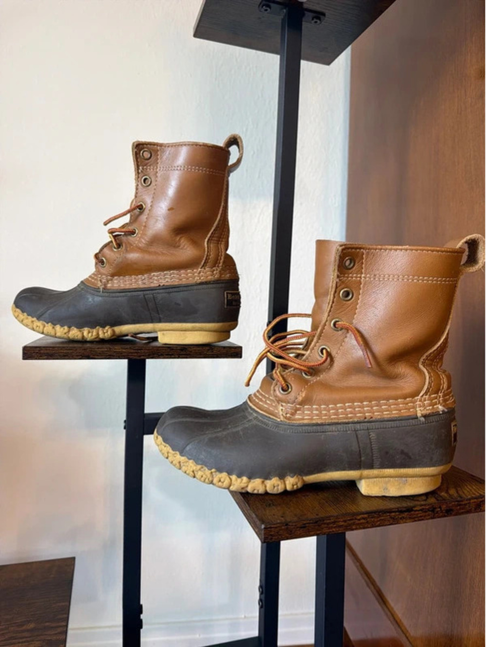 Classic Tan & Brown Duck Boots – Leather & Rubber